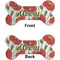 Poppies Ceramic Flat Ornament - Bone Front & Back (APPROVAL)