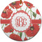 Poppies Ceramic Flat Ornament - Circle (Front)