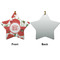 Poppies Ceramic Flat Ornament - Star Front & Back (APPROVAL)