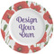 Poppies Ceramic Dinner Plates (Set of 4) (Personalized)