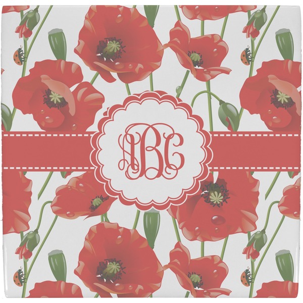 Custom Poppies Ceramic Tile Hot Pad (Personalized)