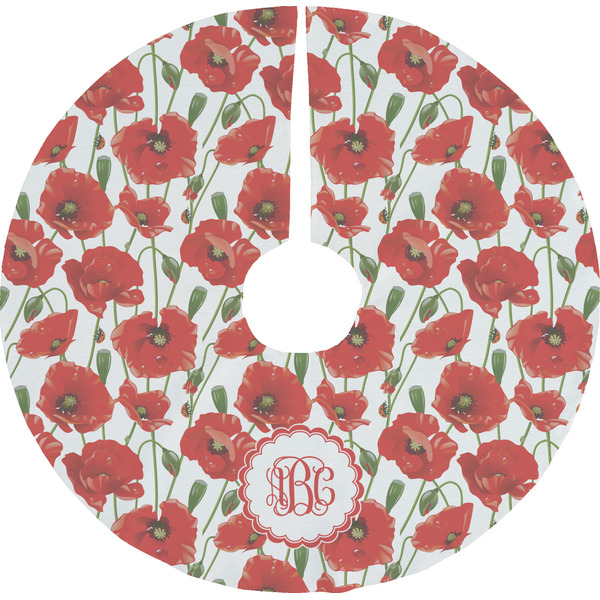 Custom Poppies Tree Skirt (Personalized)