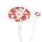 Poppies Clear Plastic 7" Stir Stick - Oval - Closeup