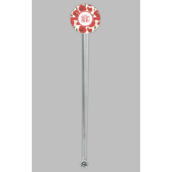 Poppies Clear Plastic 7" Stir Stick - Round - Single Stick