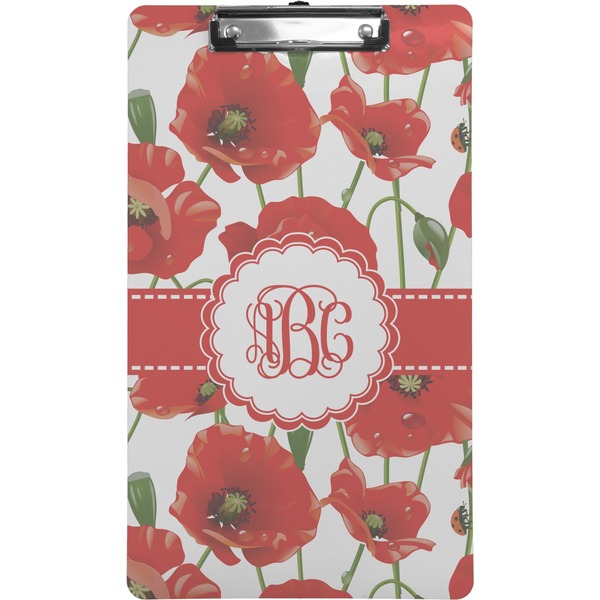 Custom Poppies Clipboard (Legal Size) (Personalized)