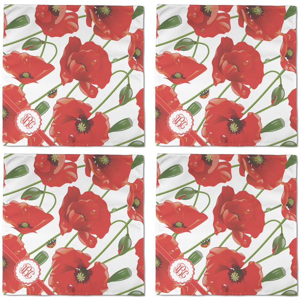 Poppies Cloth Napkins - Personalized Dinner (APPROVAL) Set of 4