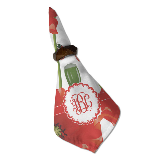 Poppies Cloth Napkins - Personalized Dinner (Folded in Ring) (MAIN)