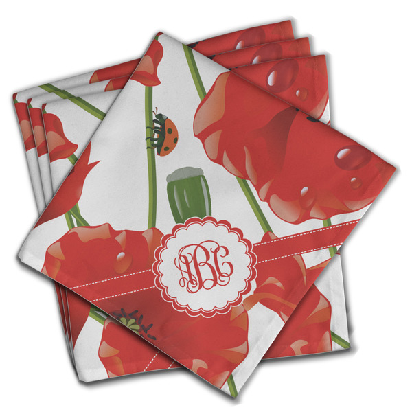 Poppies Cloth Napkins - Personalized Dinner (PARENT MAIN Set of 4)