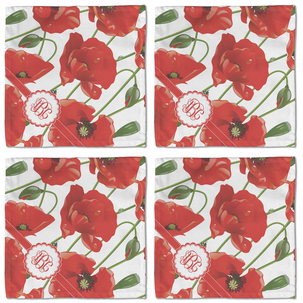 Poppies Cloth Napkins - Personalized Lunch (APPROVAL) Set of 4