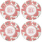 Poppies Coaster Round Rubber Back - Apvl