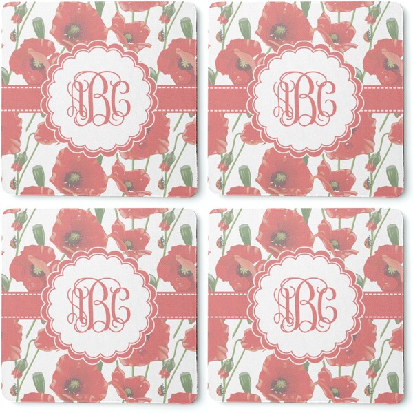 Poppies Coaster Rubber Back - Apvl
