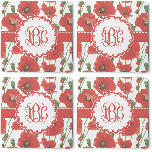 Poppies Coaster Rubber Back - Apvl