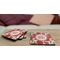 Poppies Coaster Rubber Back - On Coffee Table