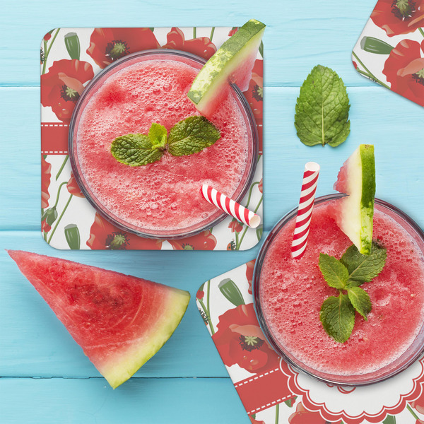 Poppies Coaster Set - LIFESTYLE