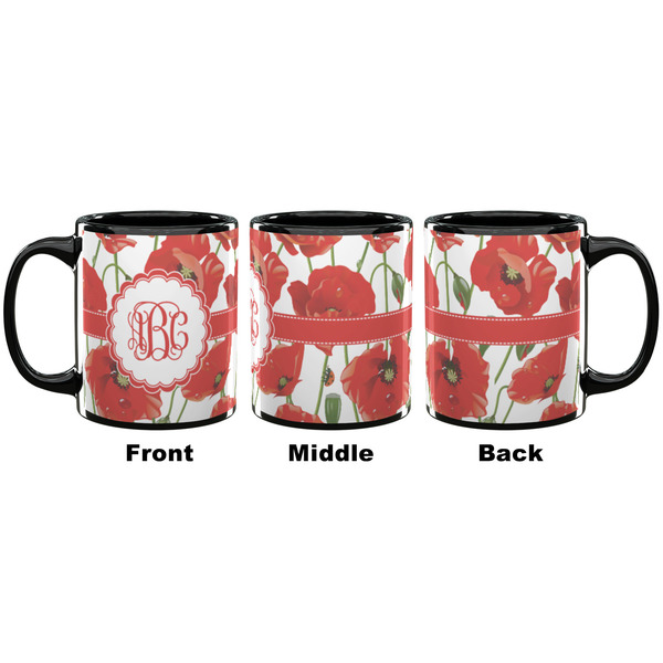 Poppies Coffee Mug - 11 oz - Black APPROVAL