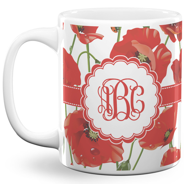Custom Poppies 11 Oz Coffee Mug - White (Personalized)