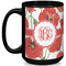 Poppies Coffee Mug - 15 oz - Black Full