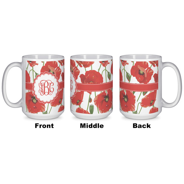Poppies Coffee Mug - 15 oz - White APPROVAL