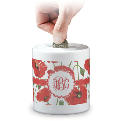 Poppies Coin Bank (Personalized)