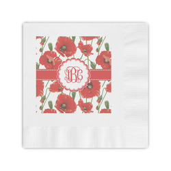 Poppies Coined Cocktail Napkins (Personalized)