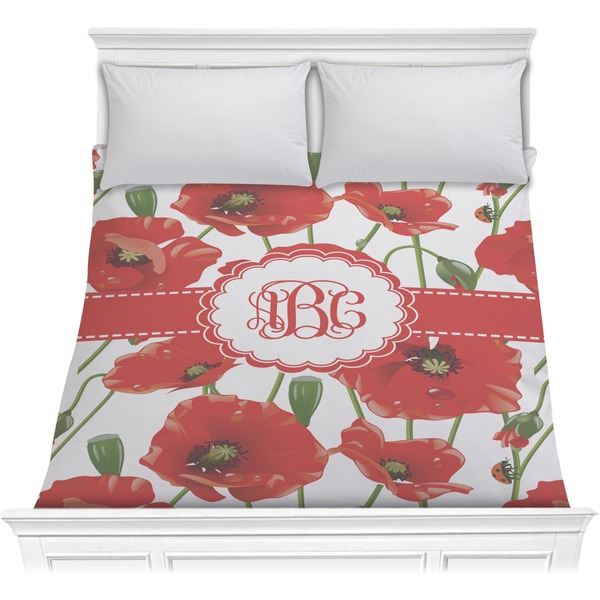 Custom Poppies Comforter - Full / Queen (Personalized)
