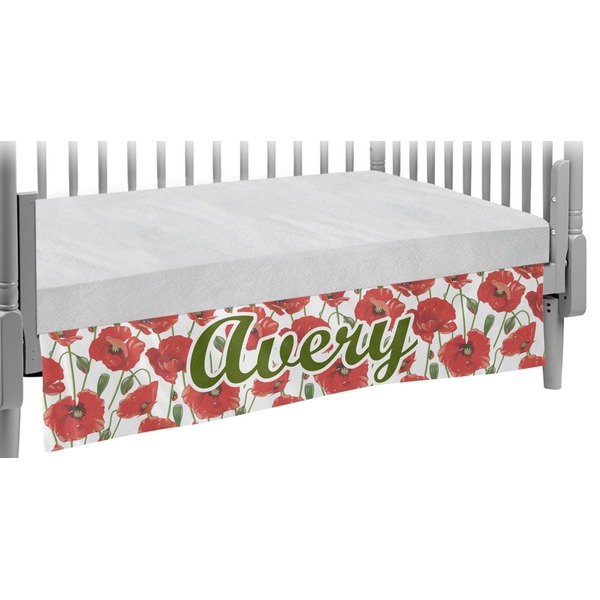 Custom Poppies Crib Skirt (Personalized)