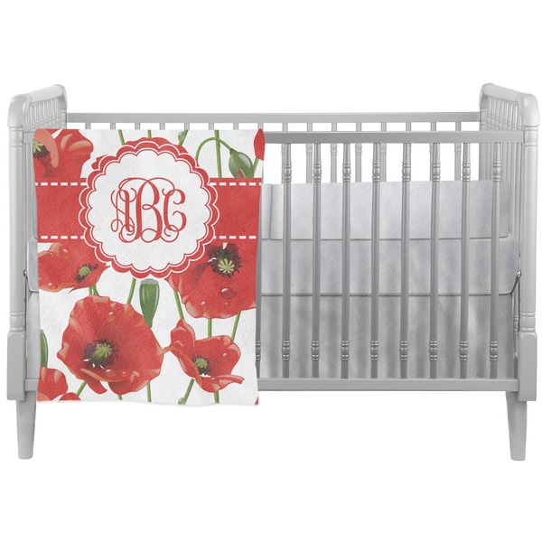 Custom Poppies Crib Comforter / Quilt (Personalized)