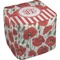 Poppies Cube Poof Ottoman (Bottom)