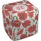 Poppies Cube Poof Ottoman (Top)