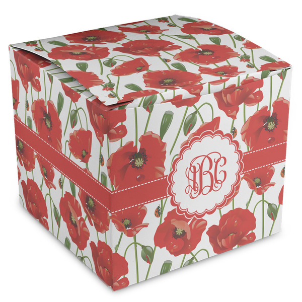 Custom Poppies Cube Favor Gift Boxes (Personalized)
