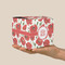 Poppies Cube Favor Gift Box - On Hand - Scale View