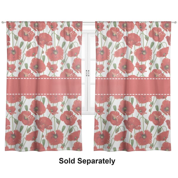 Poppies Curtain 112x80 - Lined