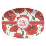 Poppies Plastic Platter - Microwave & Oven Safe Composite Polymer (Personalized)