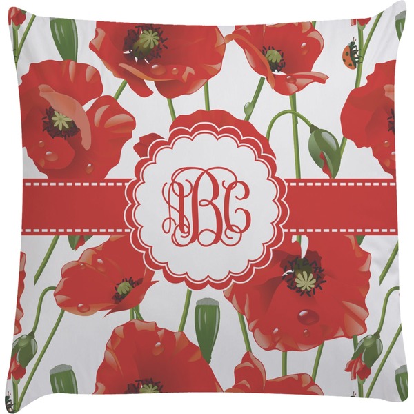 Custom Poppies Decorative Pillow Case (Personalized)