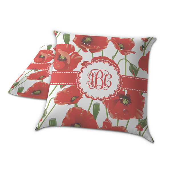 Poppies Decorative Pillow Case - TWO