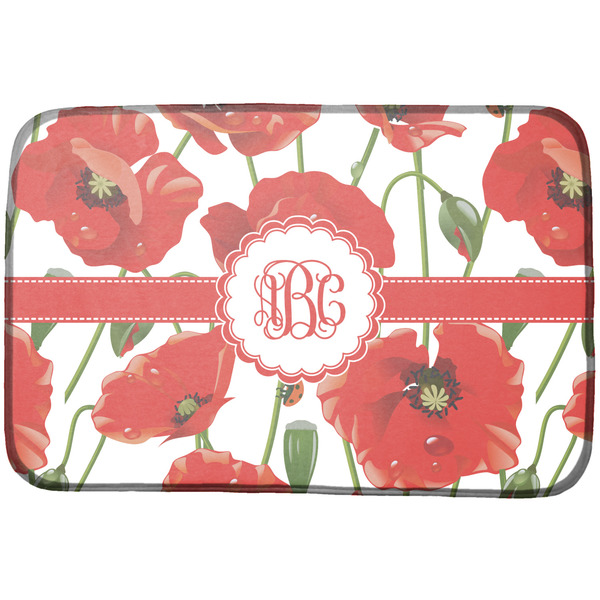 Custom Poppies Dish Drying Mat (Personalized)