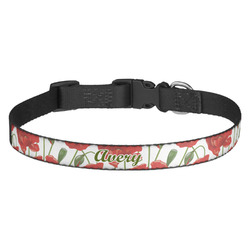 Poppies Dog Collar - Medium (Personalized)
