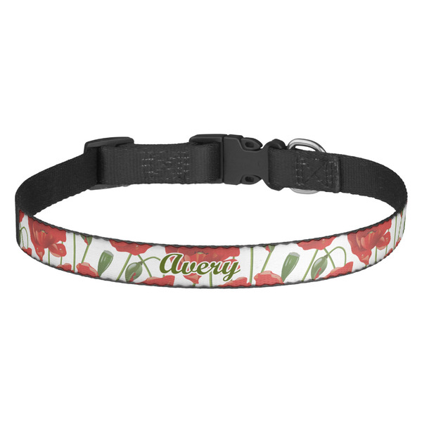 Custom Poppies Dog Collar - Medium (Personalized)