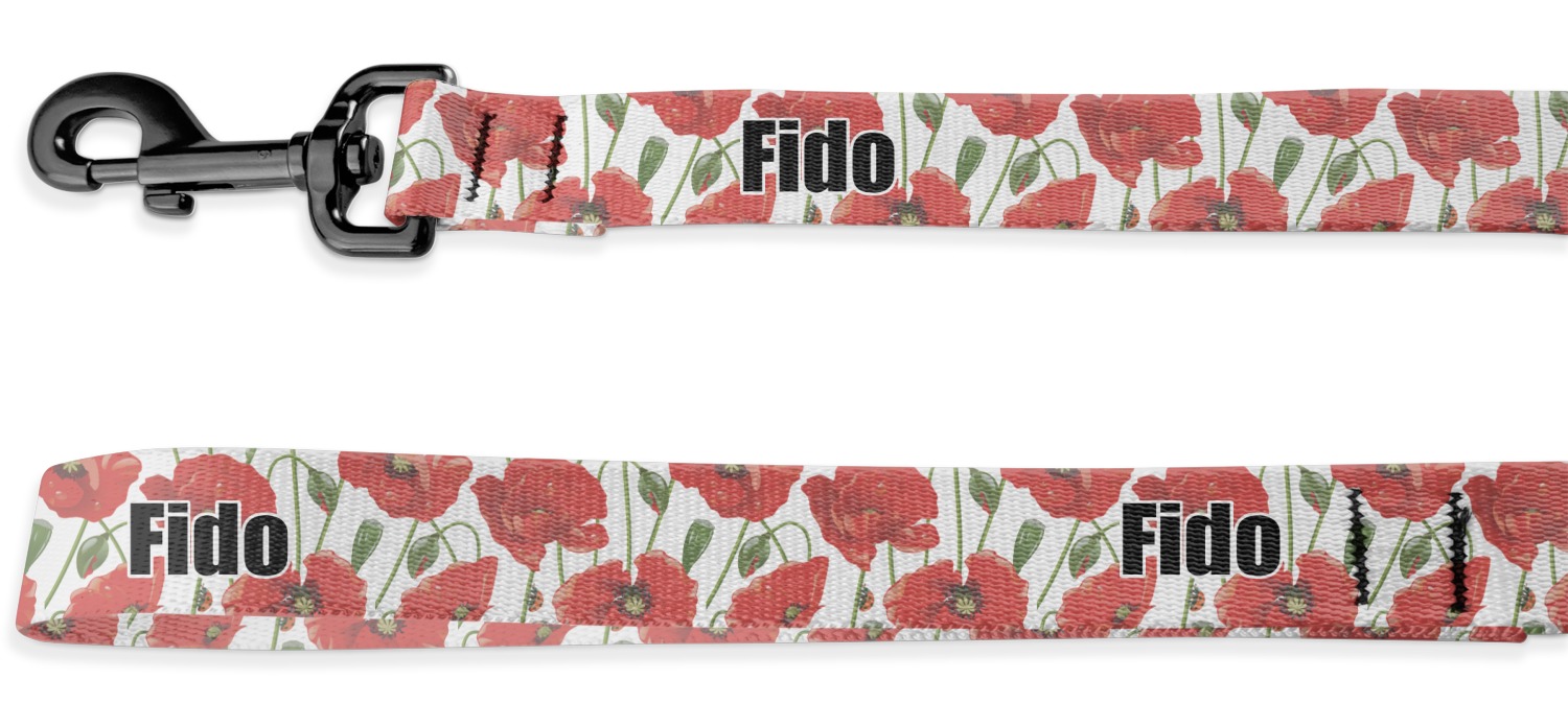 Custom Poppies Deluxe Dog Leash (Personalized) YouCustomizeIt