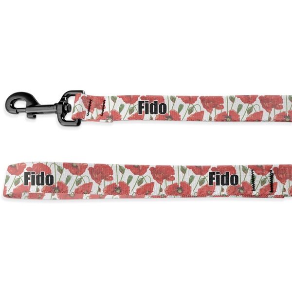 Custom Poppies Dog Leash - 6 ft (Personalized)
