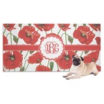 Poppies Dog Towel (Personalized)