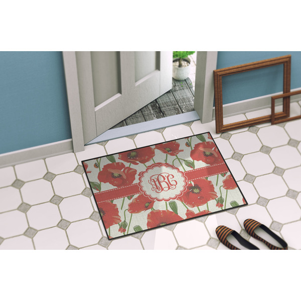 Poppies Door Mat Lifestyle