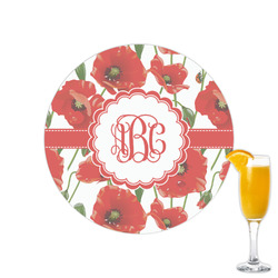 Poppies Printed Drink Topper - 2.15" (Personalized)