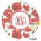 Poppies Printed Drink Topper - 3.5" (Personalized)