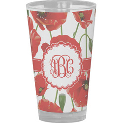 Poppies Pint Glass - Full Color (Personalized)