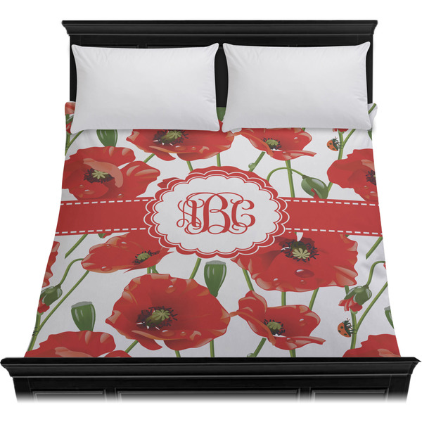 Poppies Duvet Cover - Queen - On Bed - No Prop