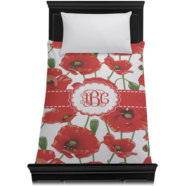 Poppies Duvet Cover - Twin - On Bed - No Prop