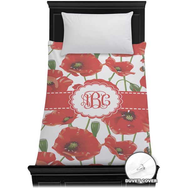 Custom Poppies Duvet Cover - Twin XL (Personalized)