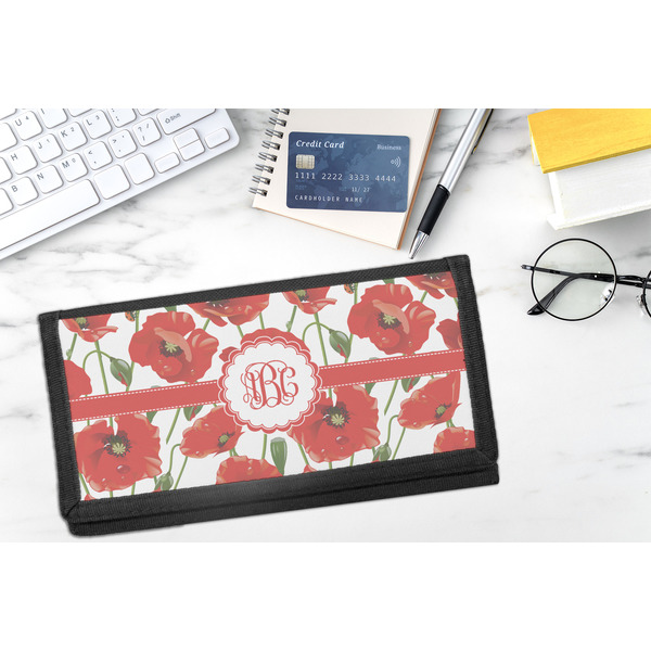 Poppies DyeTrans Checkbook Cover - LIFESTYLE