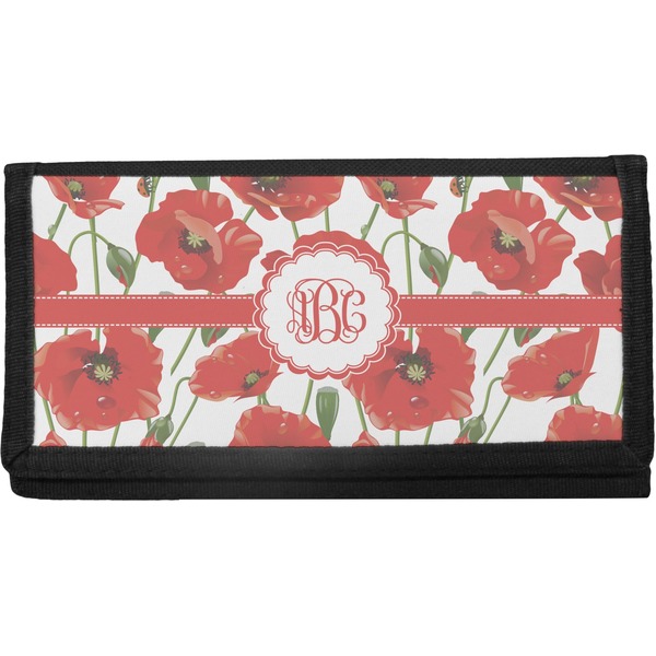 Custom Poppies Canvas Checkbook Cover (Personalized)